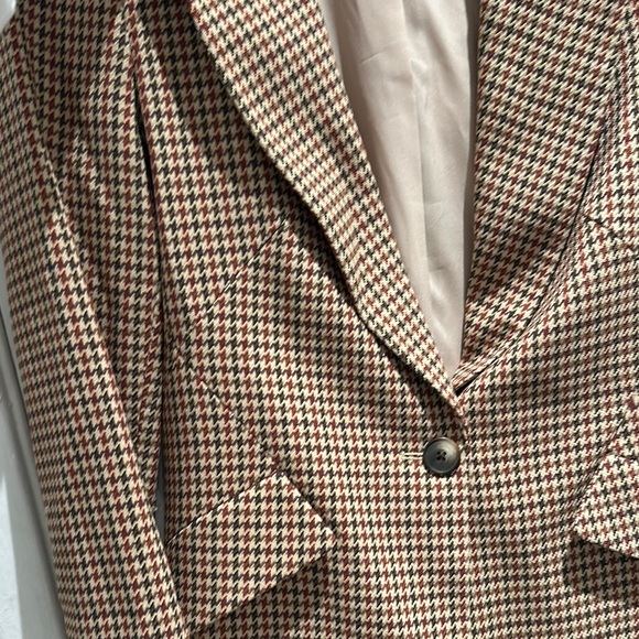 BRAND NEW- L'AGENCE Women's Houndstooth Blazer - Brown - Picture 2 of 5